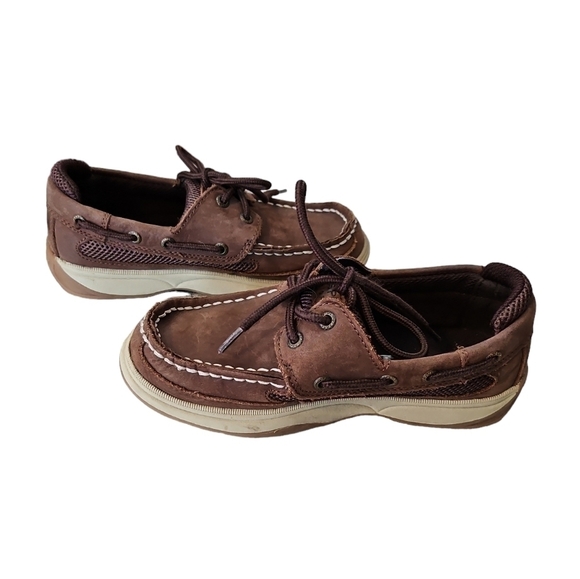 Sperry Lanyard Top-Sider Brown Leather Loafers Size 1 - Picture 3 of 8
